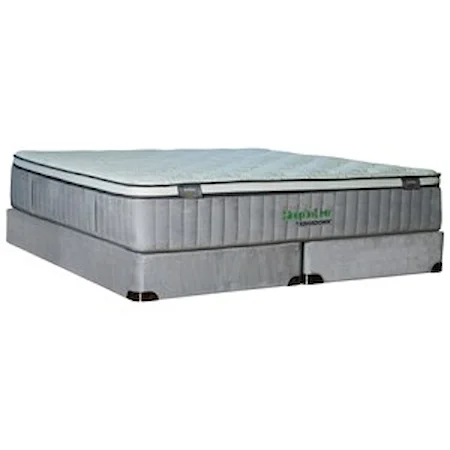 Queen 14 1/2" Extra Firm Euro Top Luxury Mattress and Wood Foundation